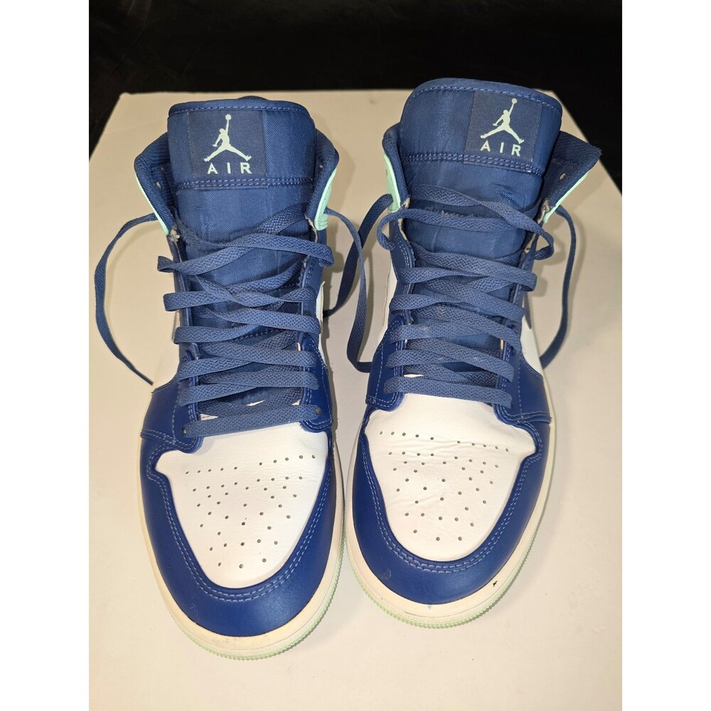Nike Air Jordan 1 Mid Mystic Navy Mint Foam White 554724 413 Men's Size 11